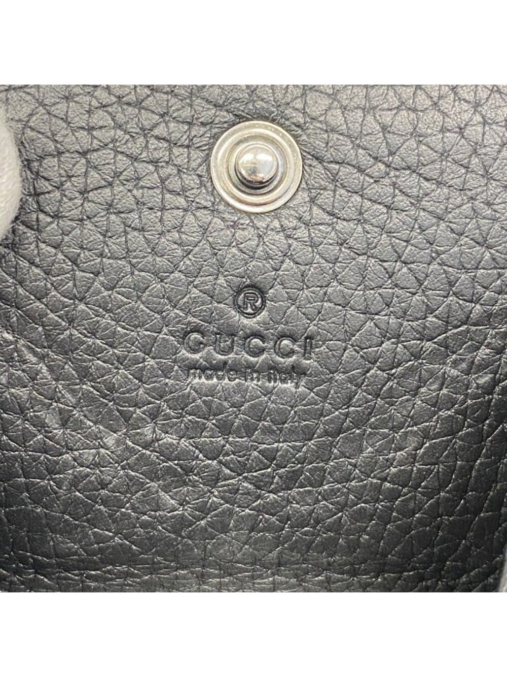 Gucci Coin Case Leather Black Silver - Picture 4 of 7